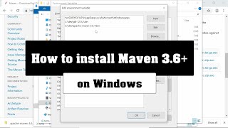 How to install Maven 36 on Windows [upl. by Aseeram512]