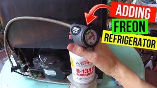 How To Correctly Add Freon to your Refrigerator R134a Jonny DIY [upl. by Ardys]