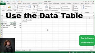 How to use the Data Table in Excel [upl. by Aihseyt]