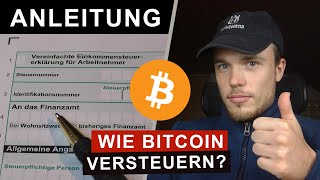 Steuererklärung ✔️ Wie Gewinne aus Bitcoin amp Kryptowährungen versteuern [upl. by Arutak859]