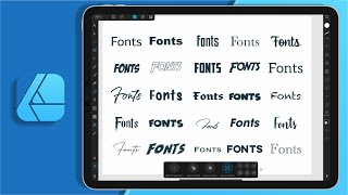 How To Download amp Import Fonts To Affinity Designer On All iPad 2021 [upl. by Jorgan997]