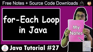 Java Tutorial For Each Loop in Java [upl. by Klapp]