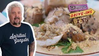 Guy Fieri Tries Kare Kare  Diners DriveIns and Dives  Food Network [upl. by Htebazie]