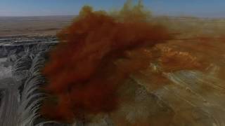 Blasting Emissions and Orange Cloud at Powder River Basin Coal Mine [upl. by Secor]