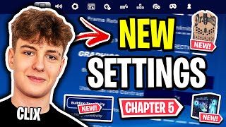 Clix Reveals NEW Settings Fortnite Chapter 5 UPDATED 2024 [upl. by Ronnoc]