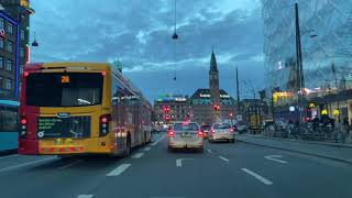 Driving at sunset in Copenhagen city center Denmark 🇩🇰  4K Copenhagen  Driving In Copenhagen [upl. by Budworth]