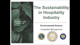 The Sustainability in Hospitality Industry  Environmental Science  Hospitality Management [upl. by Lashonde]