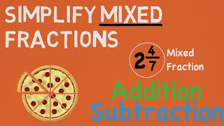 Simplifying Mixed Fractions  Addition and Subtraction [upl. by Akirdnwahs]