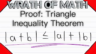 Proof Triangle Inequality Theorem  Real Analysis [upl. by Cartwell]