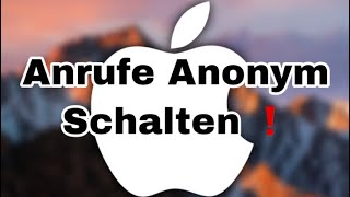 Rufnummer Anonym stellen Tutorial  AppleIPhone ❗️🍎 [upl. by Inohtna770]