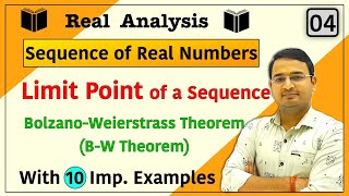 Limit Point of a Sequence BolzanoWeierstrass Theorem  BW Theorem  Sequence of real numbers 04 [upl. by Ahseital551]