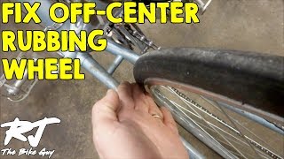 Fix Rear Bike Wheel  Off CenterRubbing Frame [upl. by Hutchings]