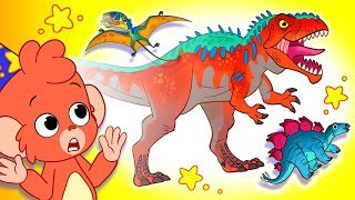 Learn Dinosaurs for Kids  Dinosaur Cartoon videos  TRex Giganotosaurus  Club Baboo [upl. by Reeher]