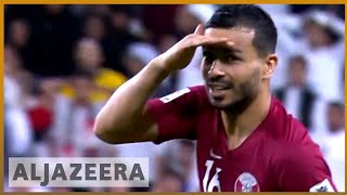 Qatar thrash UAE to reach Asian Cup football fina [upl. by Weikert415]