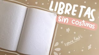 Haz una libreta SIN COSTURAS  ideal para bullet journal  reciclada ✨ [upl. by Fechter272]