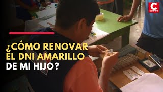 RENIEC ¿Cómo renovar el DNI amarillo de mi hijo [upl. by Basso514]