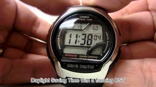 Setting Daylight Saving Time On Casio Digital Watch  WV58A [upl. by Habeh934]