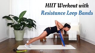 HIIT Workout with Resistance Loop Bands [upl. by Ettenaej]