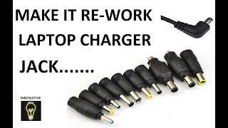 Fix and Repair Broken Laptop Power Cord  Charger pin by Innovative ideas [upl. by Amalbergas371]