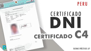 Tramitar y como pagar certificado DNI  Certificado C4   Reniec Digital Perú [upl. by Gardell]