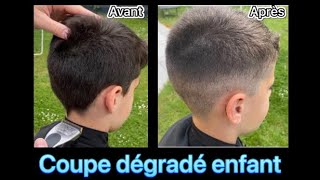 TUTO Comment faire une coupe dégradé enfant à la maison [upl. by Luas208]