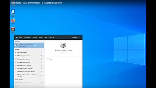 Configure RAID in Windows 10 Storage Spaces [upl. by Gert]