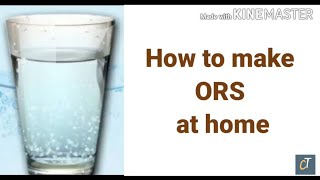 how to make ORS at homeoral rehydration solution Salt and sugar drink for diarrhoea [upl. by Ilellan]