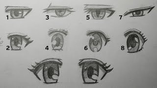 How to Draw ANIME EYES Step by Step  Slow Tutorial for Beginners No time lapse [upl. by Cormier]