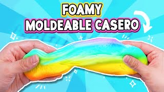 CÓMO HACER FOAMY MOLDEABLE CASERO 🌈 Craftingeek [upl. by Dag453]