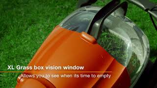 EasiGlide Plus 300V  330V Electric Hover Lawnmower Features amp Benefits [upl. by Baxie137]