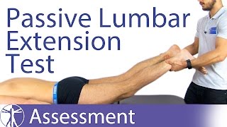 Passive Lumbar Extension Test PLET  Lumbar Instability [upl. by Neron]