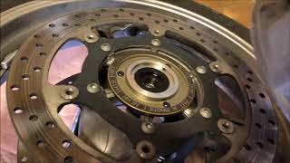 FJR1300AES Front Wheel Removal amp Installation [upl. by Arakaj]