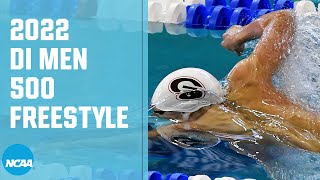 Mens 500 freestyle  2022 NCAA swimming championships [upl. by Nerraw]