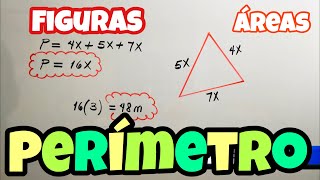 PERIMETRO DE FIGURAS con Expresiones Algebraicas  Ejercicios Resueltos [upl. by Conley385]