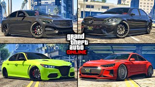 Best 4 Doors Sport Cars in GTA 5 Online [upl. by Yltsew]