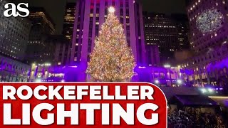 ROCKEFELLER CENTERS CHRISTMAS TREE lighting CEREMONY in NEW YORK CITY [upl. by Varney623]