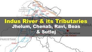 Indus river and its tributaries  Geography UPSC IAS NDA CDS SSC CGL [upl. by Nwadal959]