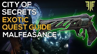 Destiny 2  EASY Taken BossesMini Bosses  City of Secrets  Malfeasance Exotic Quest Guide [upl. by Norud]