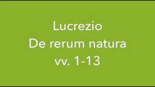 Lucrezio  De rerum natura  vv 113 [upl. by Atsirt489]