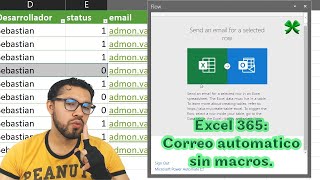 Power Automate y Excel 🎀 Enviar correo automático sin usar macros [upl. by Mak284]