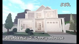 BLOXBURG│Aesthetic 2 Story House 55k│Speed Build [upl. by Sivar979]