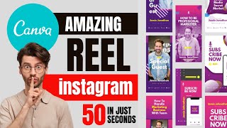 How to Create Instagram Reels in Canva  Instagram Reels video kaise banaye [upl. by Hsakiv]