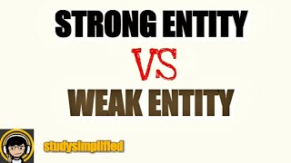 strong entity vs weak entity in dbms [upl. by Acinyt]