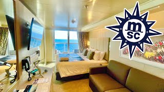 MSC Seashore Balcony Room Tour  Cabin  15152 [upl. by Annirok]