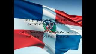 Dominican National Anthem  quotQuisqueyanos Valientesquot ESEN [upl. by Elysee253]