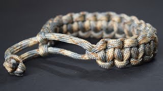 Fácil pulsera paracord cobra original sin broche o hebilla [upl. by Ilene]