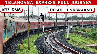 Telangana Express Full Journey  Delhi to Hyderabad [upl. by Nelleoj]