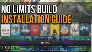 No Limits Build  Best Kodi 173 Build  Easy Installation Guide [upl. by Dnaloy]