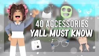 40 Cute Aesthetic accessories WITH CODES  bloxburg [upl. by Llerej]