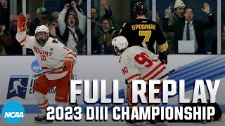 2023 NCAA DIII mens hockey championship  FULL REPLAY [upl. by Rumney670]